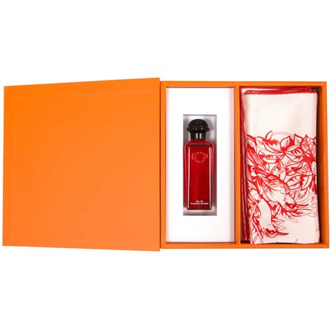 hermes rhubarb sample|hermès rhubarb gift set.